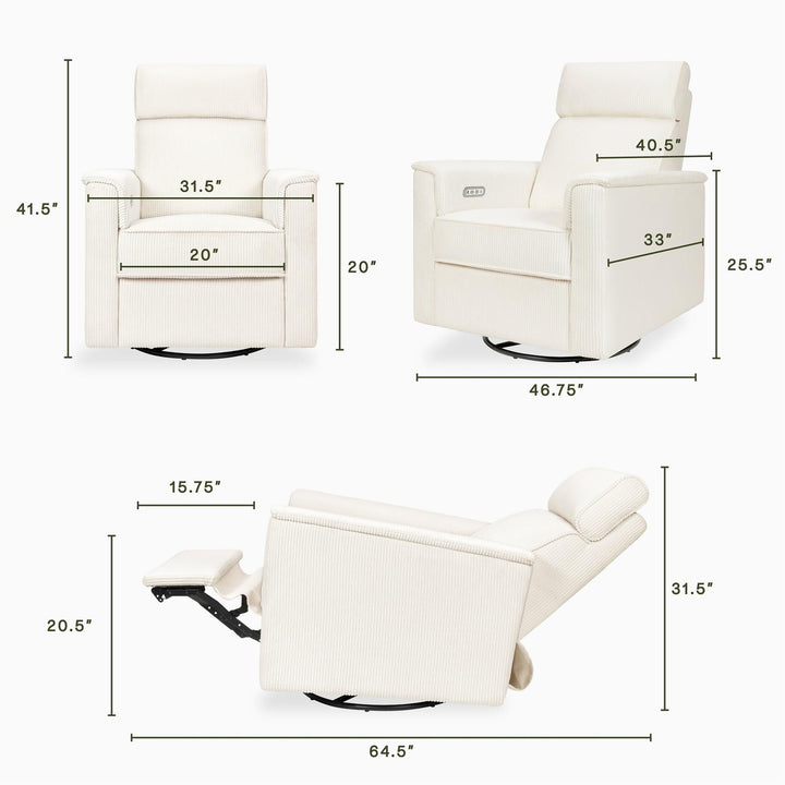 Namesake Willa Plus Power Glider Recliner w/Power Headrest