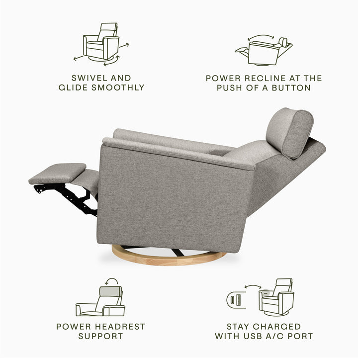 Namesake Willa Plus Power Glider Recliner w/Power Headrest