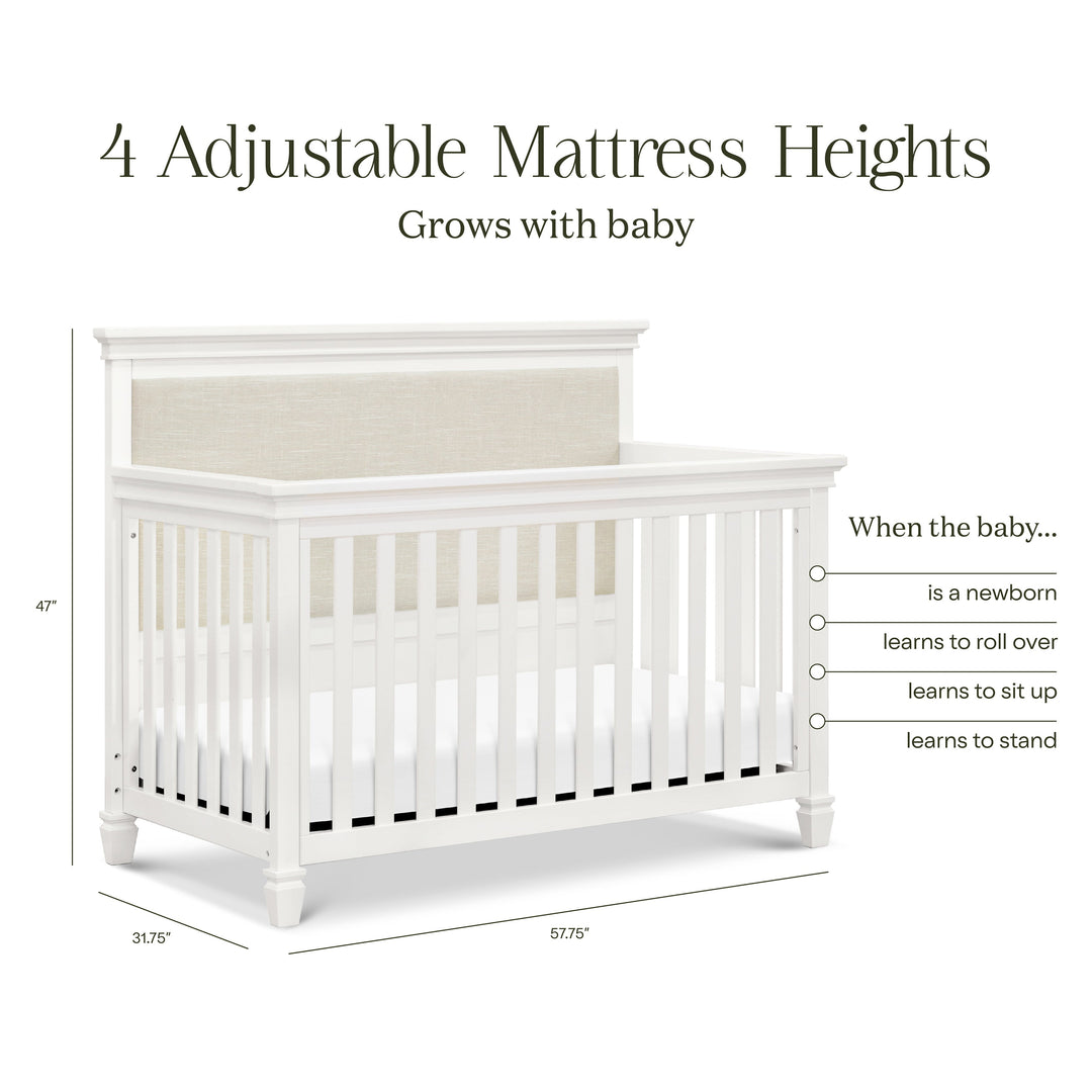 Namesake Darlington 4-in-1 Convertible Crib - Warm White