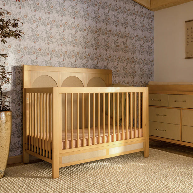 Namesake Eloise 4-in-1 Convertible Crib in Honey & Sand Eco-Weave