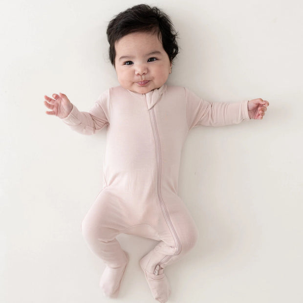 Kyte Baby Zipper Footie - Blush