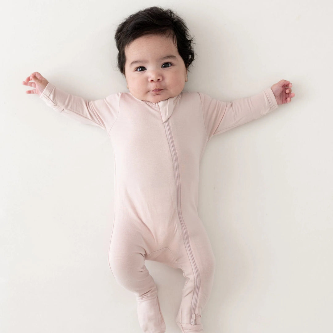 Kyte Baby Zipper Footie - Blush