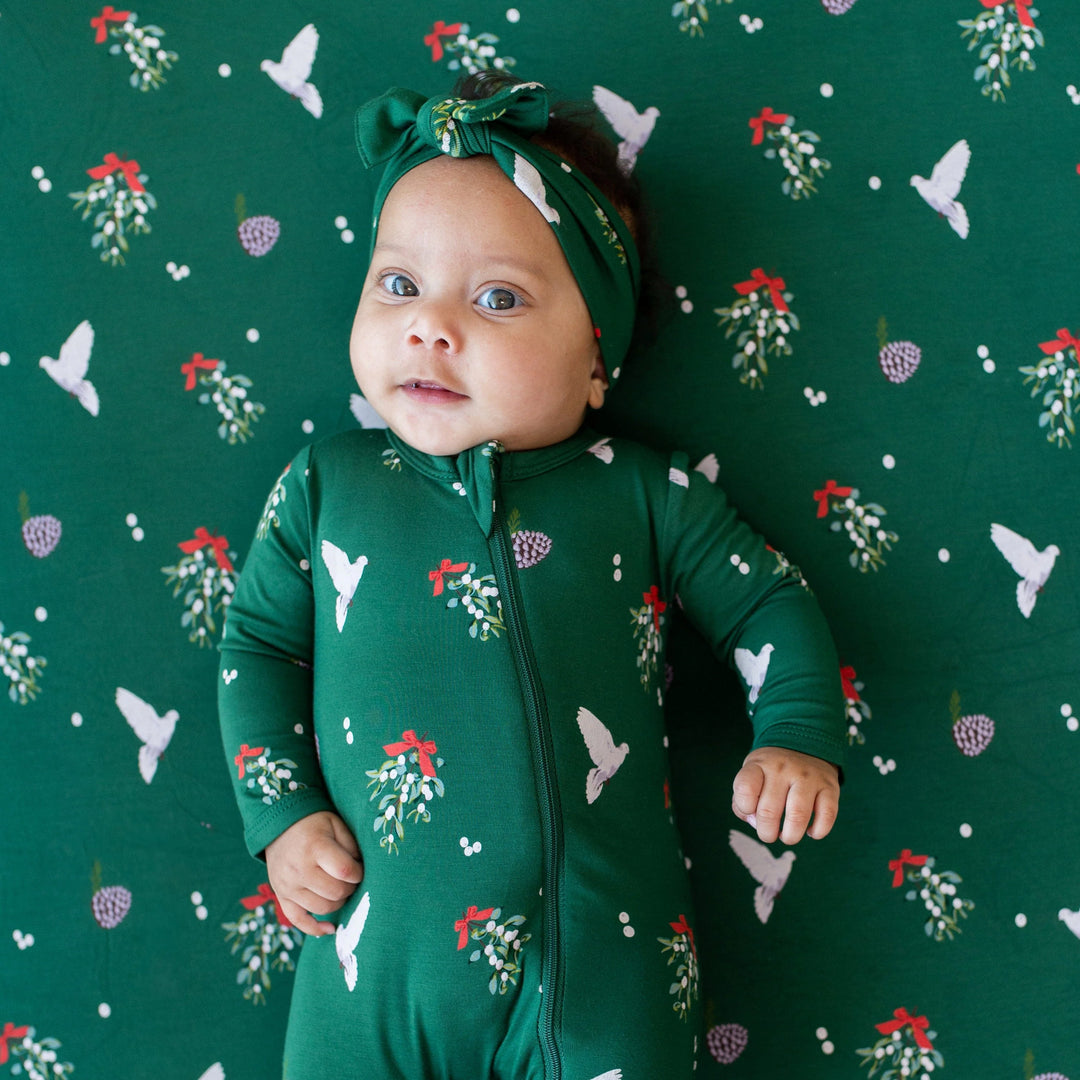 Kyte Baby Zipper Footie - Mistletoe