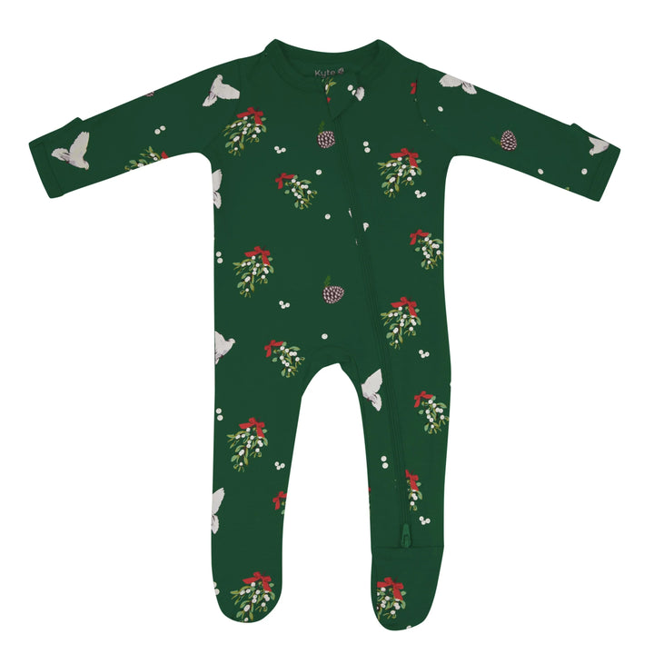 Kyte Baby Zipper Footie - Mistletoe