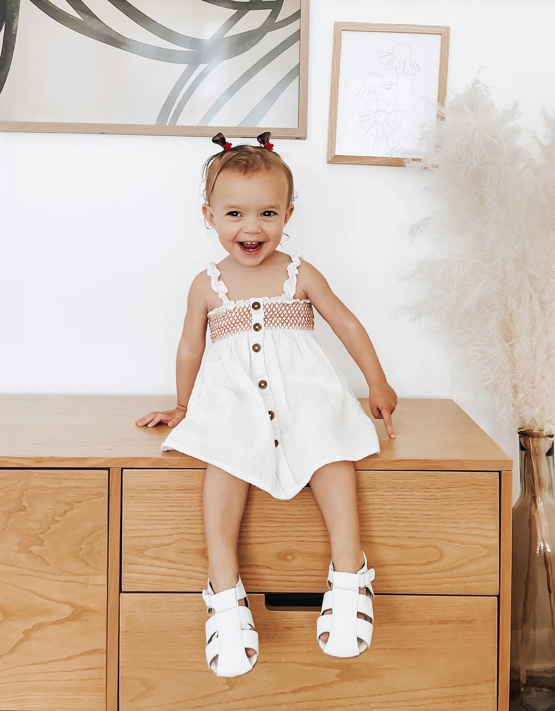 Robeez Lacey First Kick Sandals - White