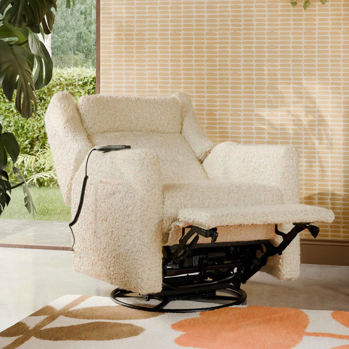 BabyLetto Kiwi Deluxe Power Recliner and Swivel Glider with Heat and Massage