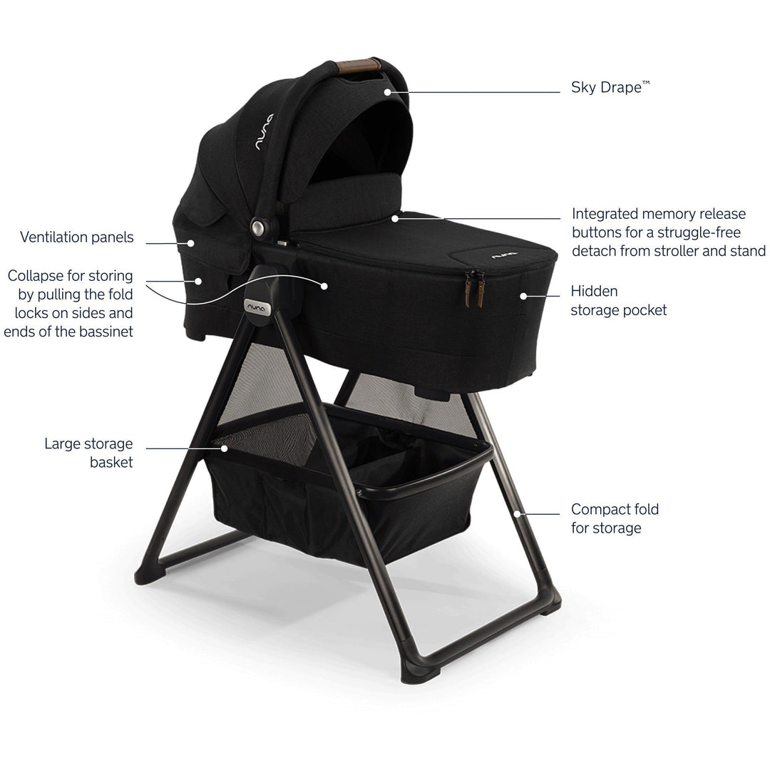 nuna stroller with bassinet Nuna SWIV & TRIV Bassinet + Stand – Baby Grand