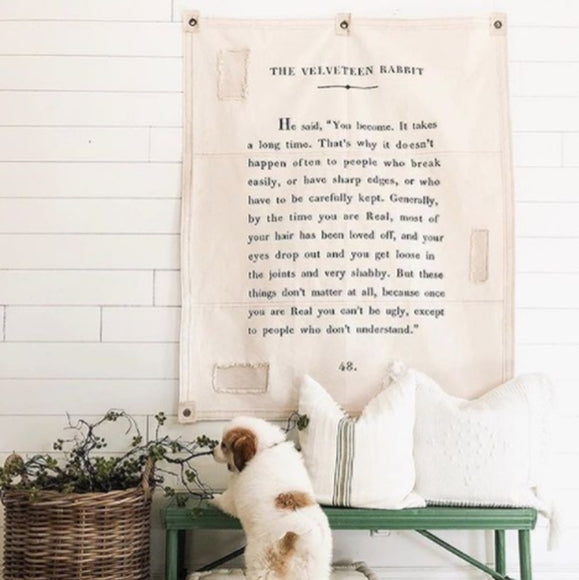 Sugarboo & Co. The Velveteen Rabbit Canvas Wall Hanging 46"x57"