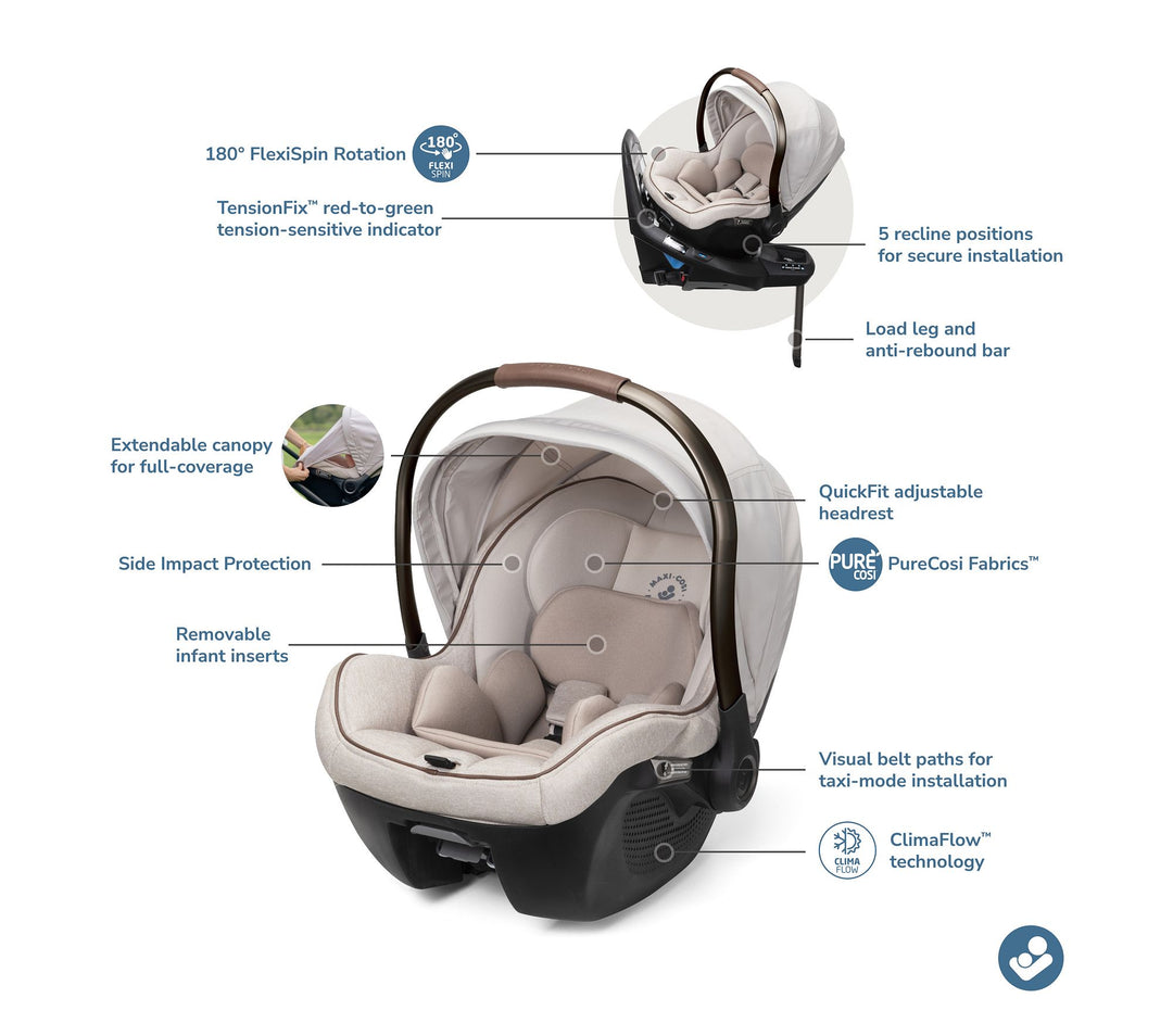 Maxi Cosi Peri 180 Rotating Infant Car Seat Baby Grand