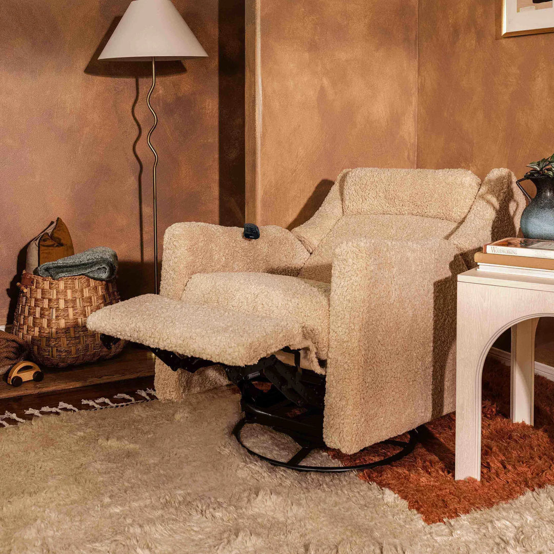 BabyLetto Kiwi Deluxe Power Recliner and Swivel Glider with Heat and Massage