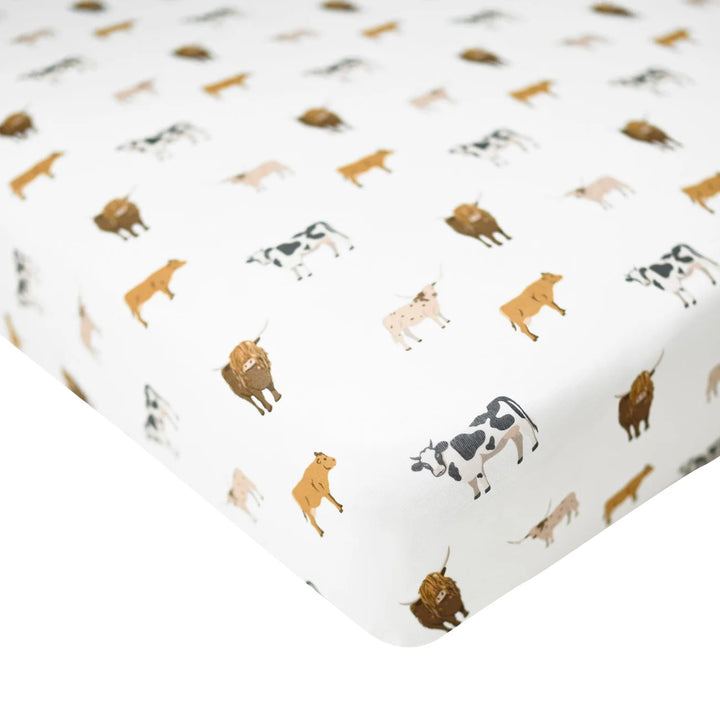 Kyte Baby Bamboo Crib Sheet - Moo