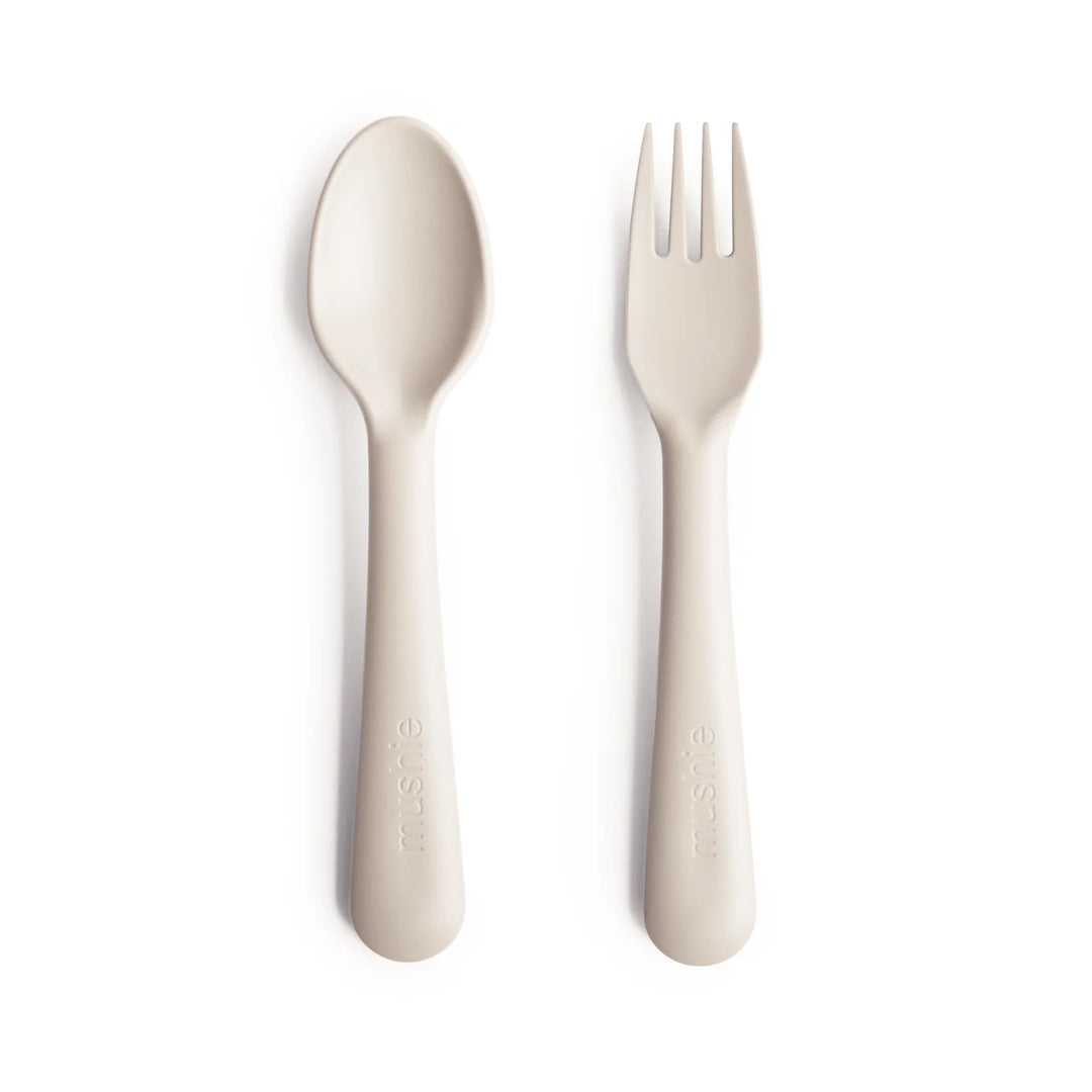 Mushie Silicone Fork and Spoon Set