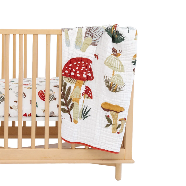 Clementine Baby Mushroom  Muslin Quilt