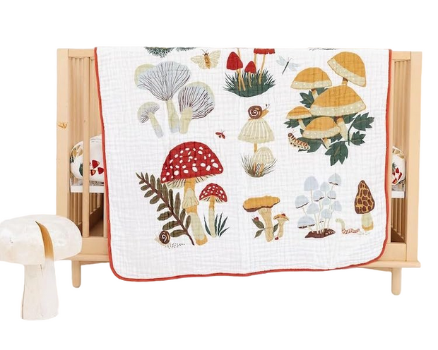 Clementine Baby Mushroom  Muslin Quilt