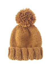 Blueberry Hill Mustard Classic Pom Hat