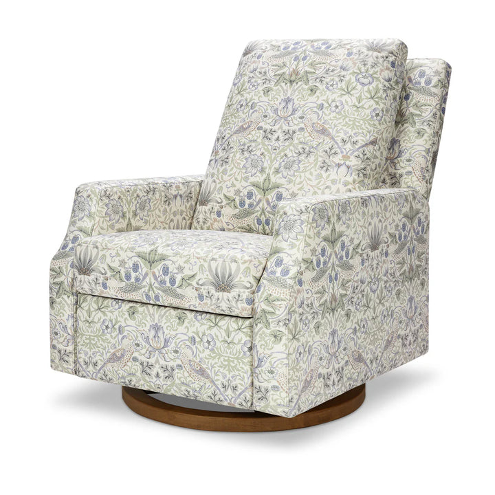 Namesake Crewe Recliner and Swivel Glider-Strawberry Thief in Fig & Thyme