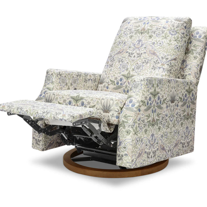 Namesake Crewe Recliner and Swivel Glider-Strawberry Thief in Fig & Thyme