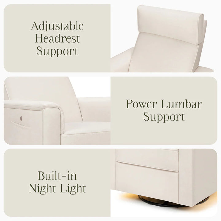 Willa Deluxe Power Glider Recliner w/ Heat & Massage and Lights - NEW!