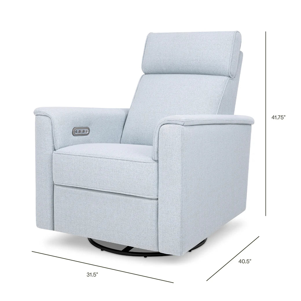 Monogram by Namesake Willa Power Recliner w/ Adjustable Headrest & USB Port & Wood Base