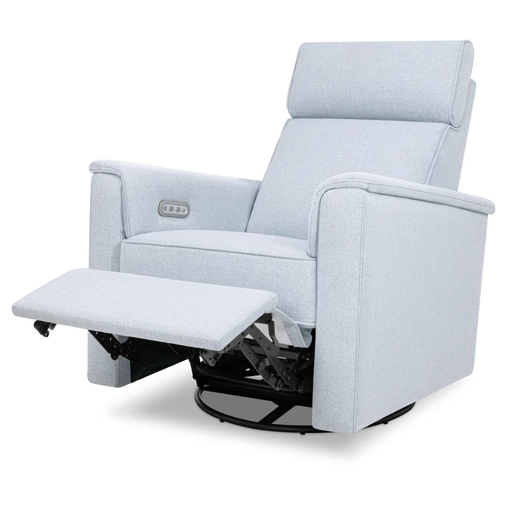 Monogram by Namesake Willa Power Recliner w/ Adjustable Headrest & USB Port & Wood Base