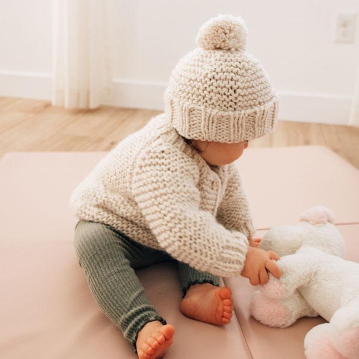 Huggalugs Natural Knit Cardigan - Natural