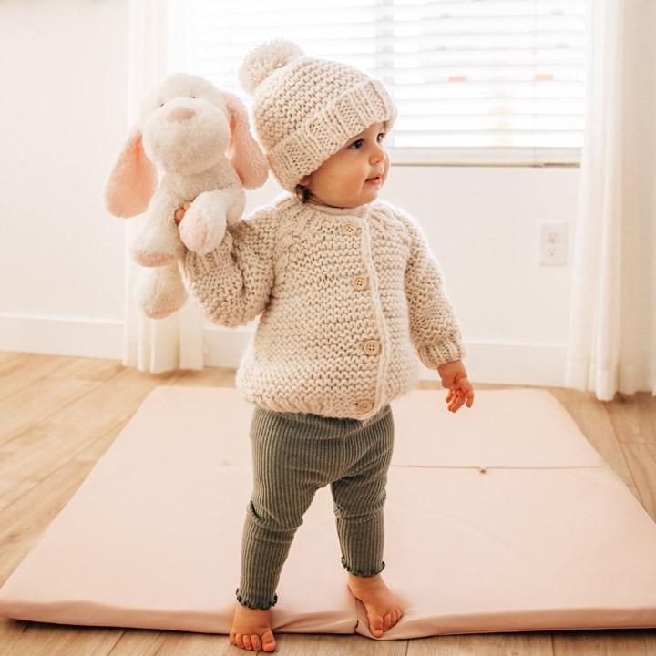Huggalugs Natural Knit Cardigan - Natural