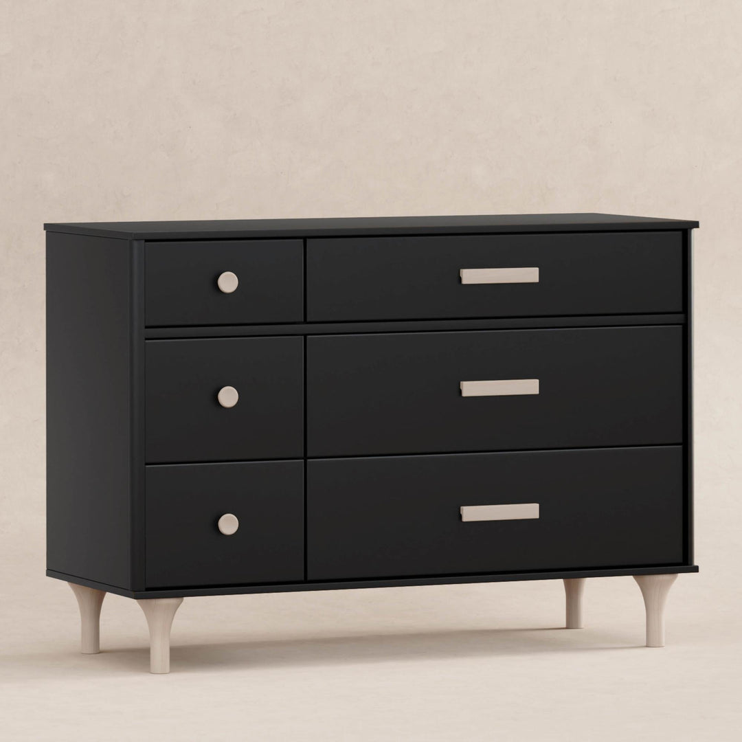 babyletto lolly dresser black Babyletto Lolly 6-Drawer Double Dresser