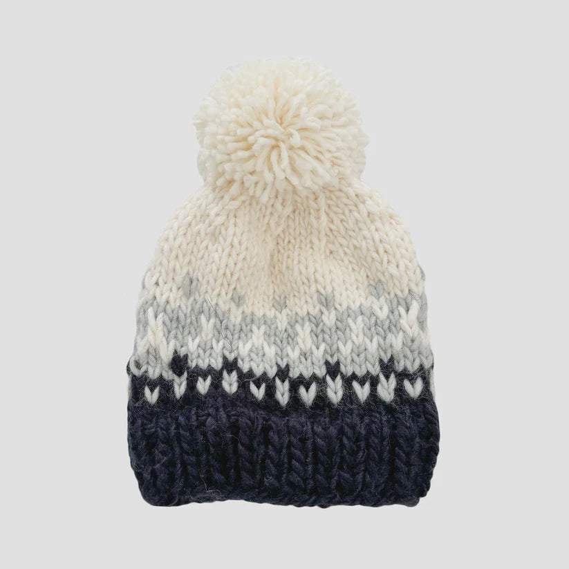 SALE! Blueberry Hill Bowie Gray Nell Knit Stripe Hat