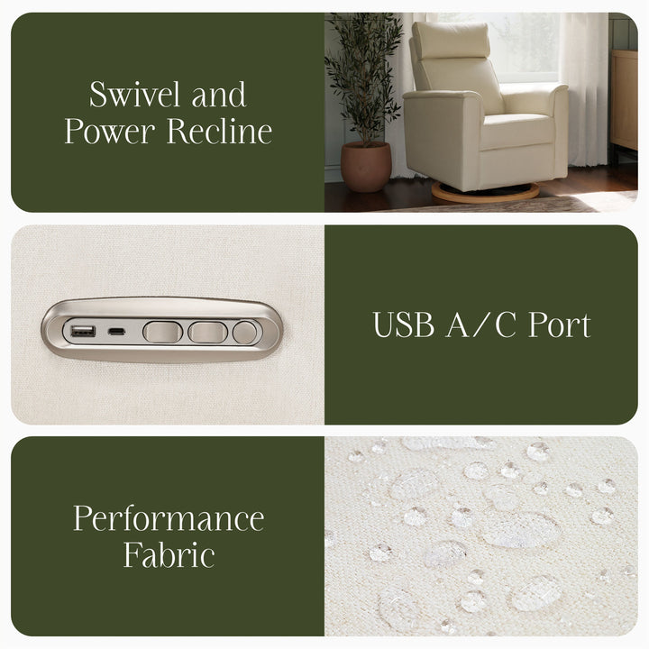 Namesake Willa Plus Power Glider Recliner w/Power Headrest