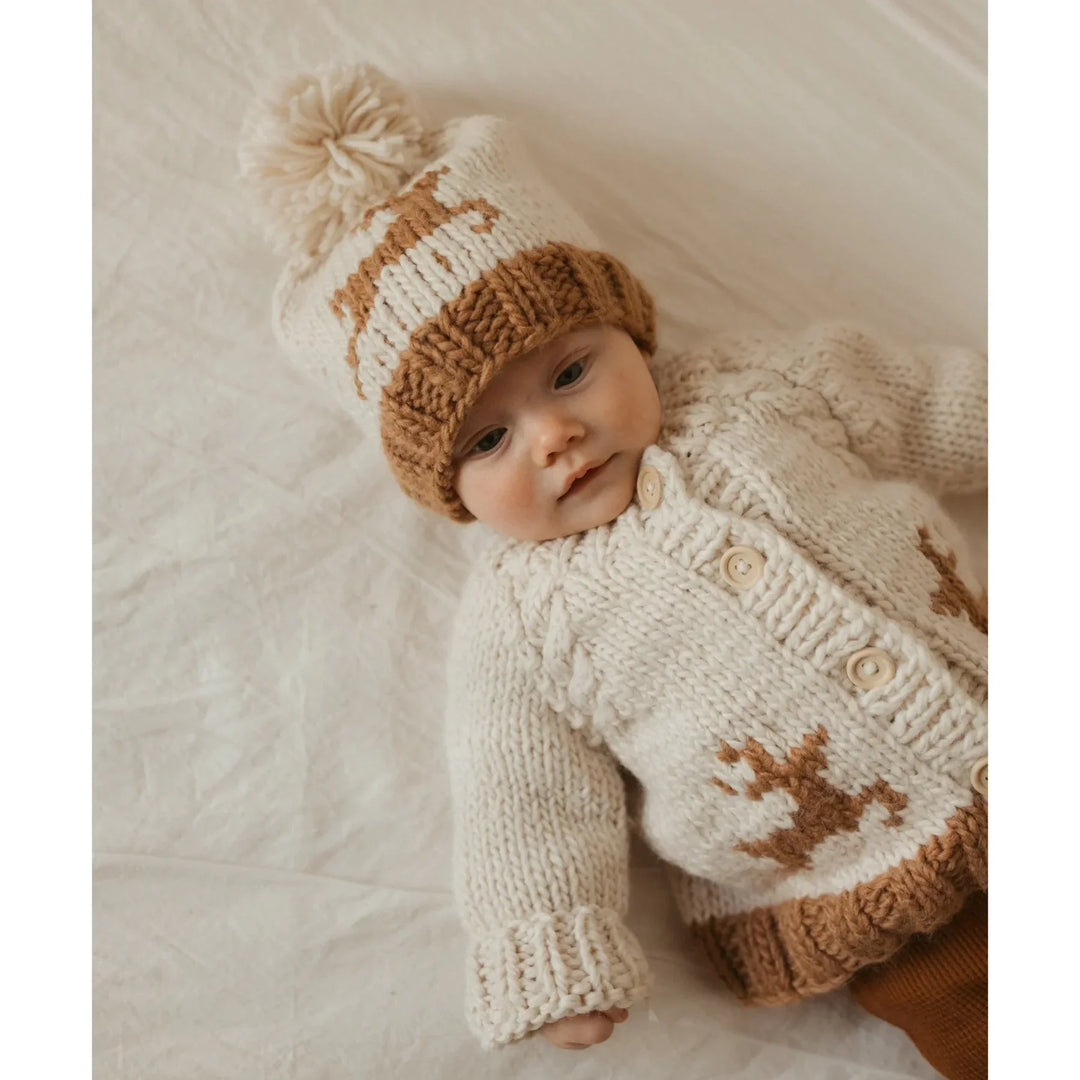 Huggalugs Oh Deer Knit Cardigan Baby Grand