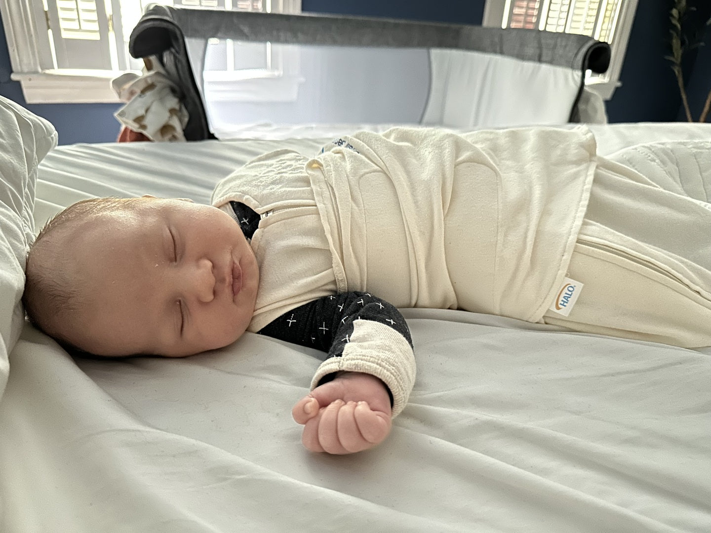 HALO 100% Cotton SleepSack Swaddle, Heather Gray, Unisex, Newborn, 0-3 Months HALO 100% Cotton SleepSack Swaddle, Heather Gray, Unisex, Newborn, 0-3 Months