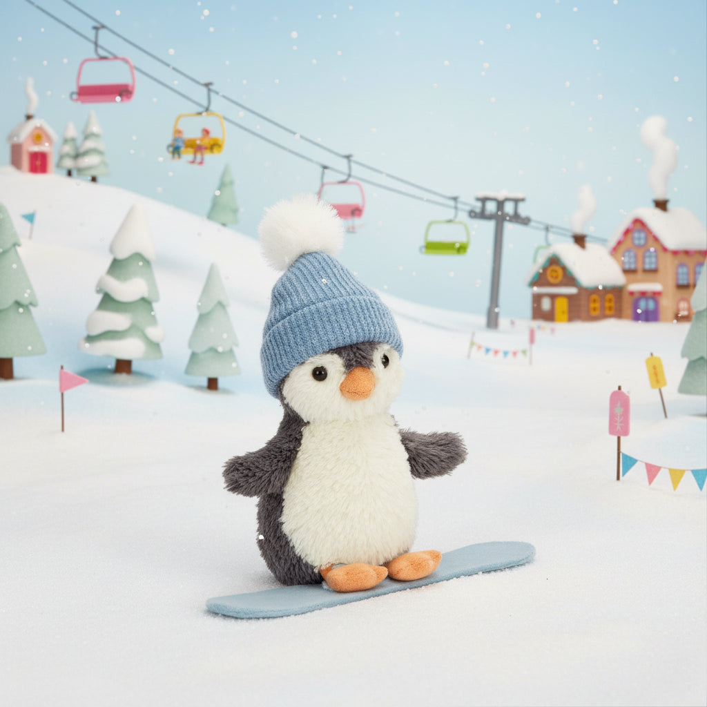 Jellycat Peanut Penguin Snowboarding