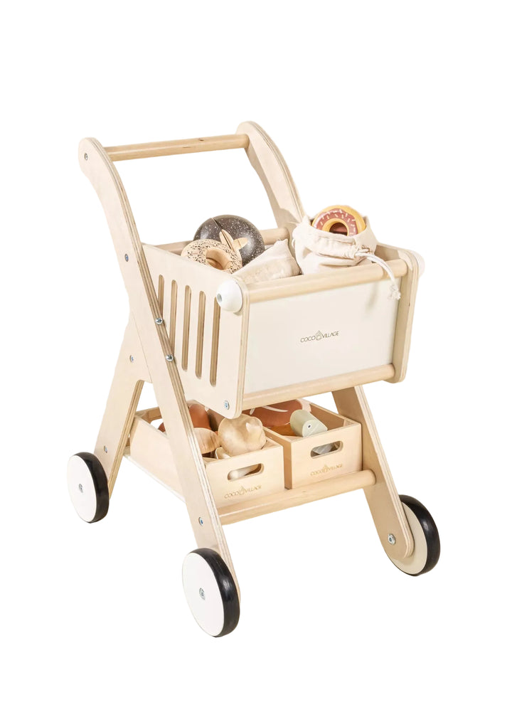 Coco Village Wooden Shopping Cart