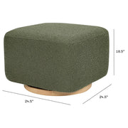 Babyletto Kiwi Classic Eco-Performance Nursery Gliding Ottoman w/wood Base