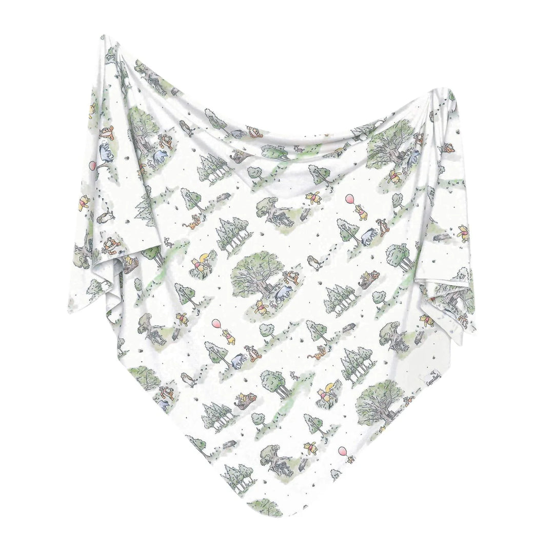 Copper Pearl Winnie the Pooh Hundred Acre Wood Swaddle Blanket