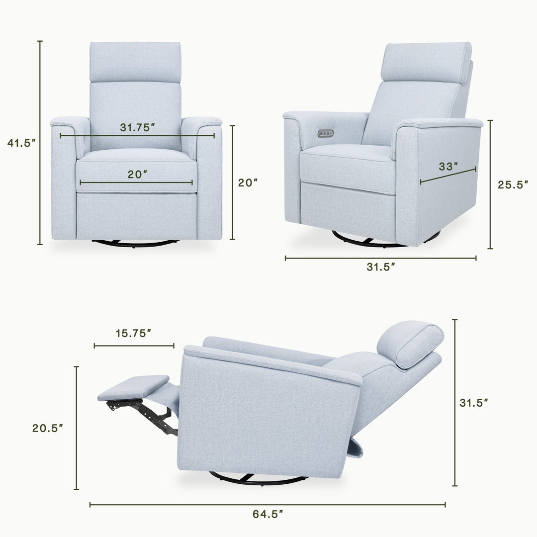 Namesake Willa Plus Power Glider Recliner w/Power Headrest