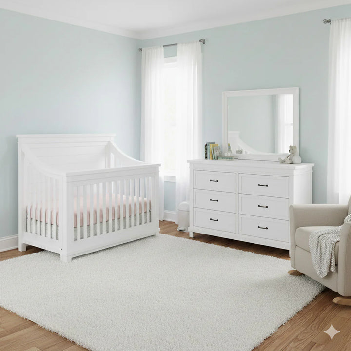 Baby Appleseed Rowan Double Dresser Pure White