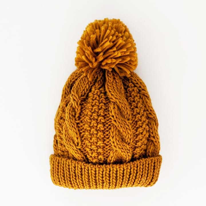 SALE! Huggalugs Saffron Cable Knit Beanie