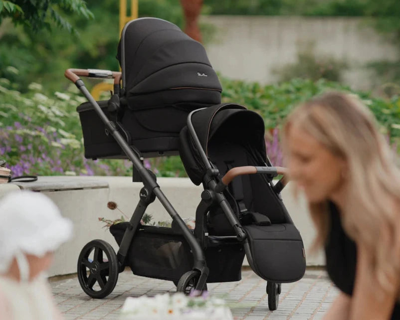 double stroller tandem Silver Cross Wave 3 Complete Single to Double Stroller w/ Bassinet & T – Baby Grand