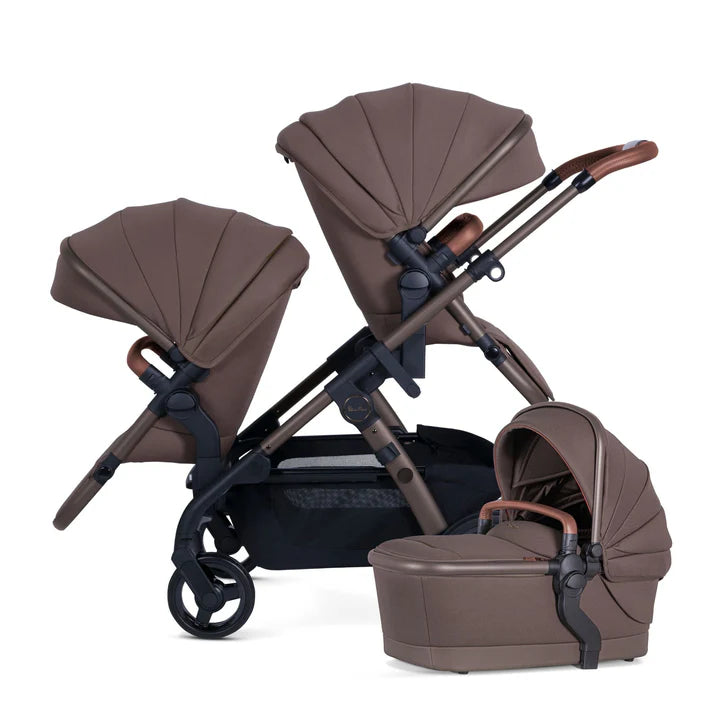 Silver Cross Wave 3 Complete Single to Double Stroller w/ Bassinet & Tandem Seat