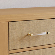 Namesake Eloise 7-Drawer Assembled Dresser in Honey and Performance Sand Eco-Weave