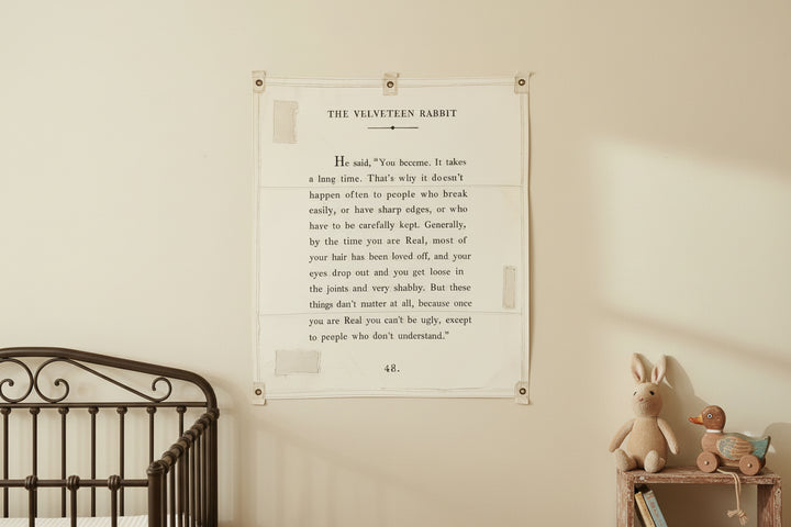 Sugarboo & Co. The Velveteen Rabbit Canvas Wall Hanging 46"x57"