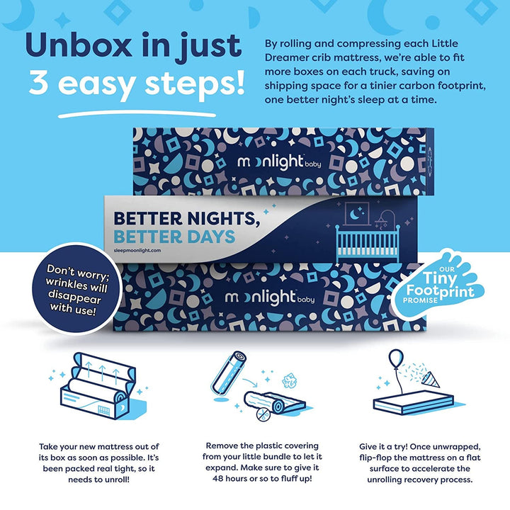 Moonlight Starlight Slumber Crib Mattress (Compressed & Rolled)