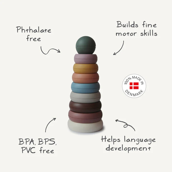 Mushie Baby Stacking Rings Toy