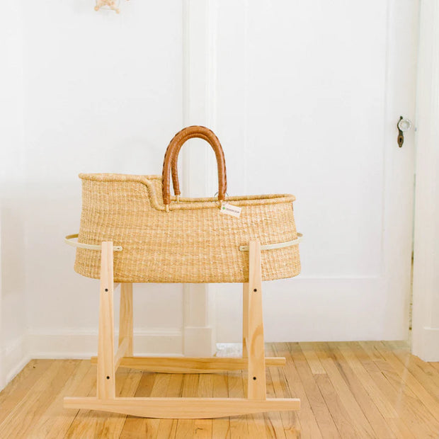 Wooden Universal Rocking Basket Stand