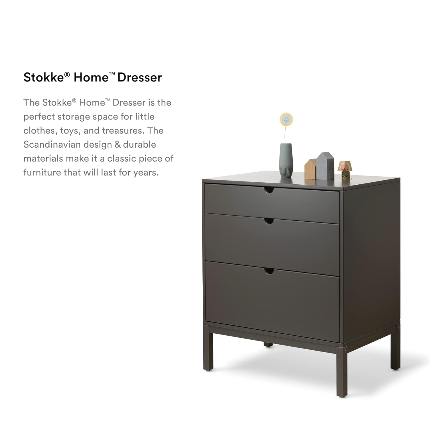 Stokke Home Grey Dresser w/Changer Top – Baby Grand