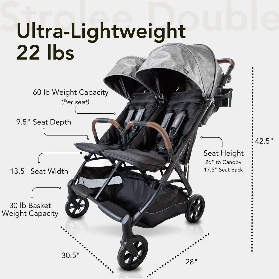 front and back double stroller Strolee Linq Double Stroller Premier Bundle – Baby Grand
