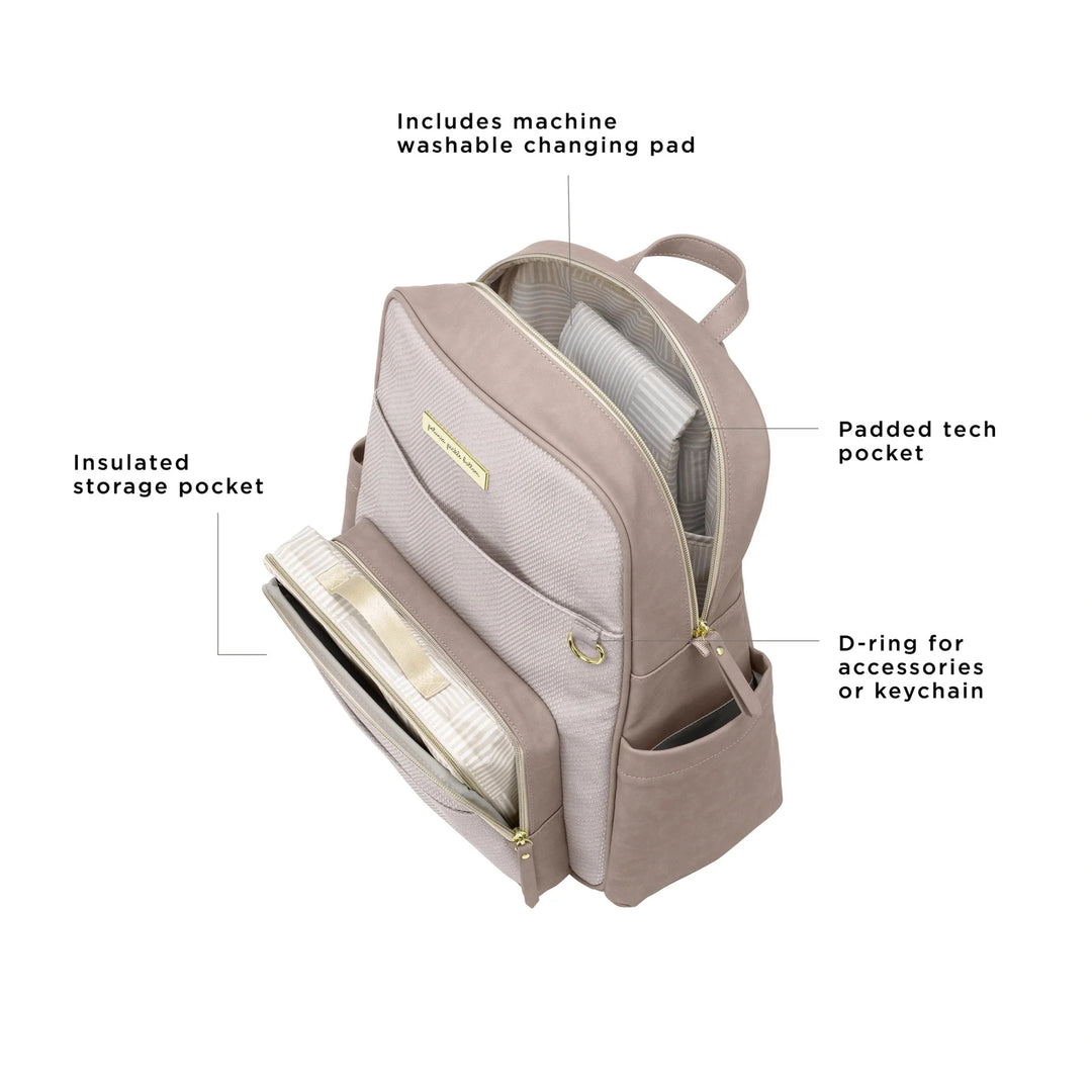 Petunia Pickle Bottom Sync Backpack - Grey Cable Stitch