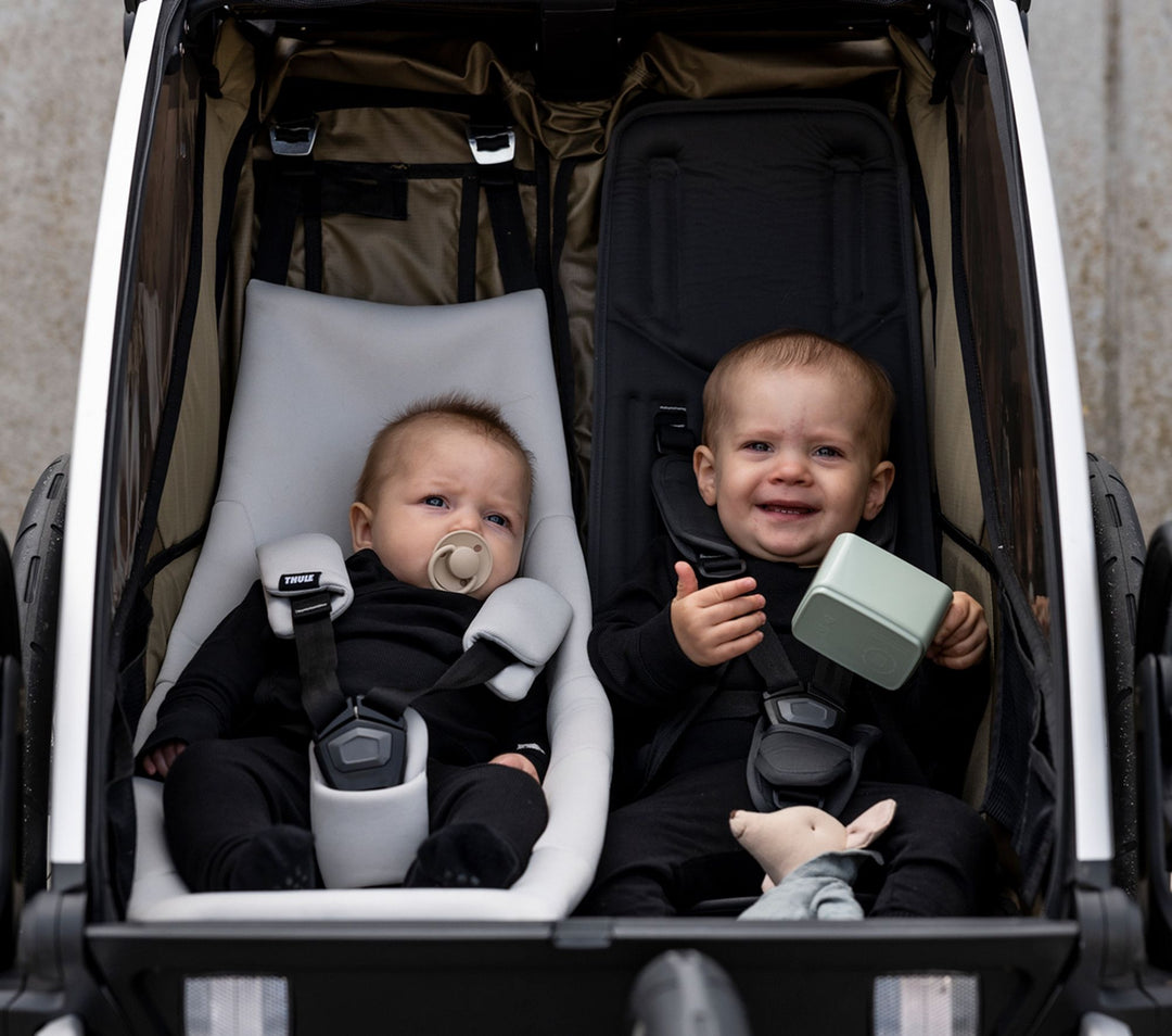 chariot double bike stroller Thule Chariot Cross 2 Double Bike Trailer