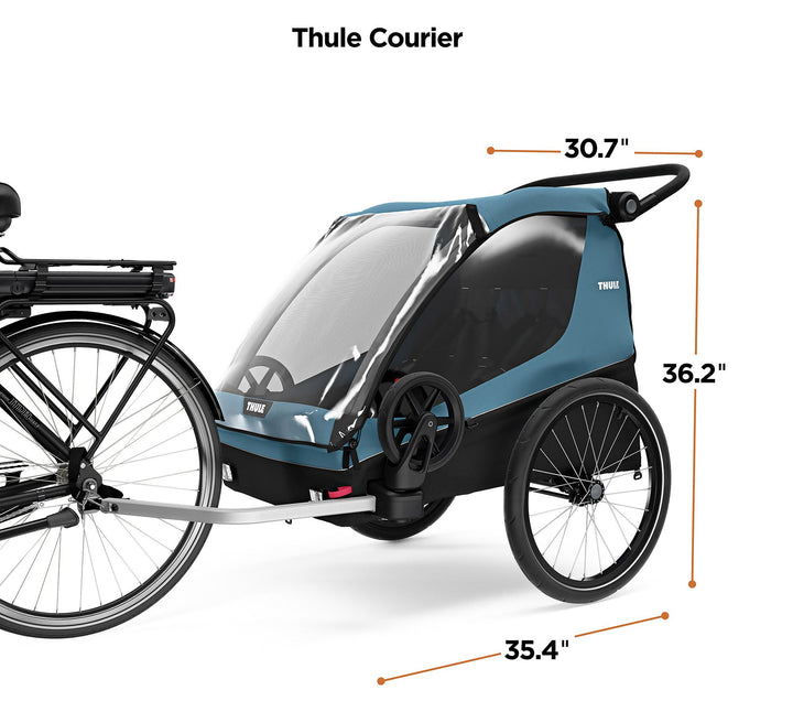 Thule Courier Bicycle Trailer in Aegean Blue